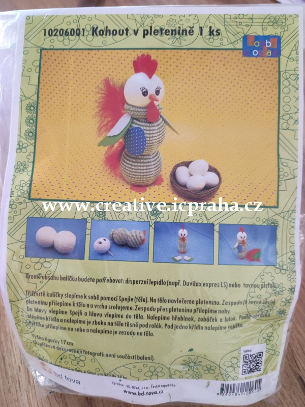 skládačka Kohout v pletenině 10206001
